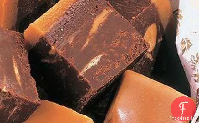 Fudge au Chocolat au Beurre d'Arachide Festif