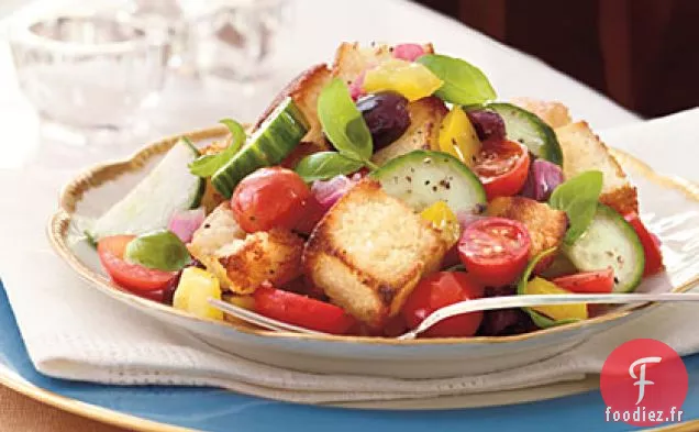 Salade de Panzanella aux Croûtons de Pain de Maïs