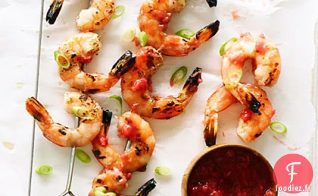 Crevettes Glacées à la Rhubarbe