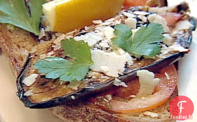 Tartine d'Aubergines Grillées et Tomates