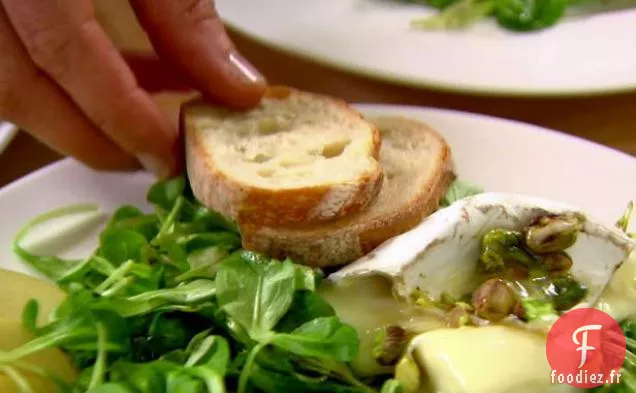 Mâché au Brie Chaud et Pommes