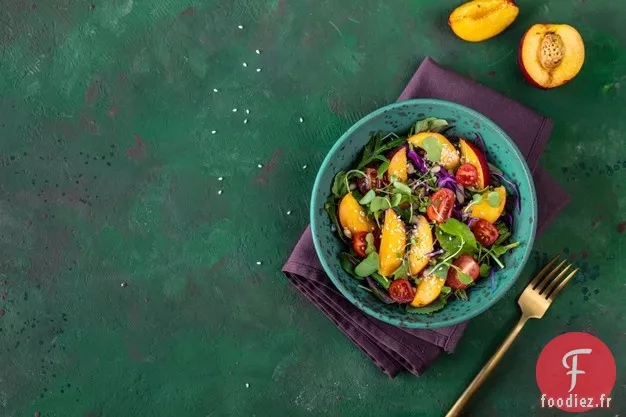 Pêches Grillées et Crème