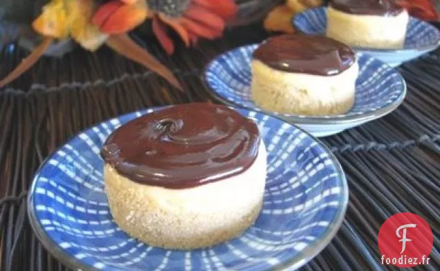 Mini Gâteaux au Fromage Au Beurre d'Arachide En Croûte De Biscuits Sablés Avec C