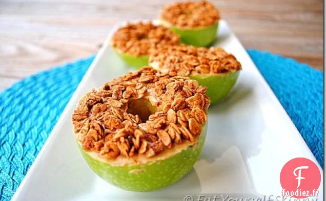 Anneaux de Pommes Granola au Beurre d'Arachide