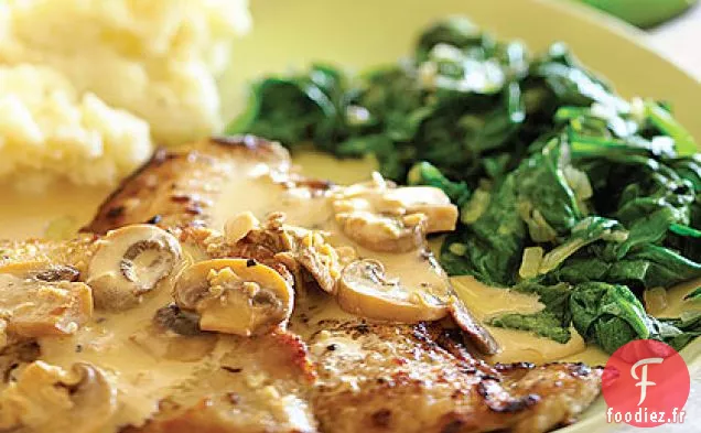 Scaloppine de Veau Sauce Marsala aux Champignons