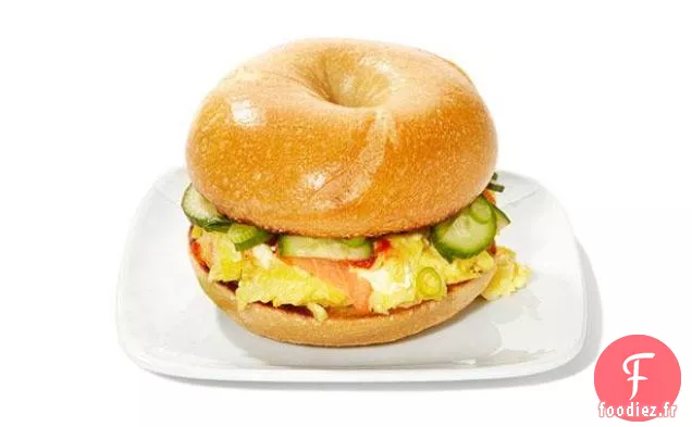 Bagelwiches au Saumon Fumé Épicé
