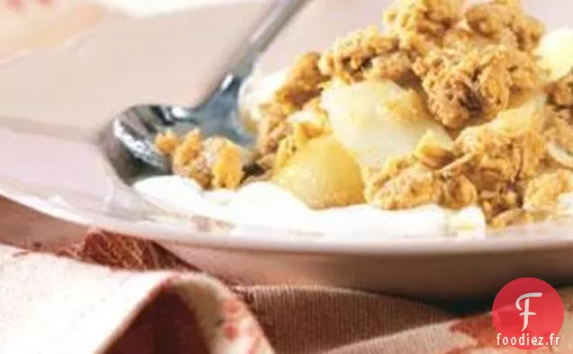 Tranches De Pommes Cuites Au Four Avec Crumble Au Beurre D'Arachide