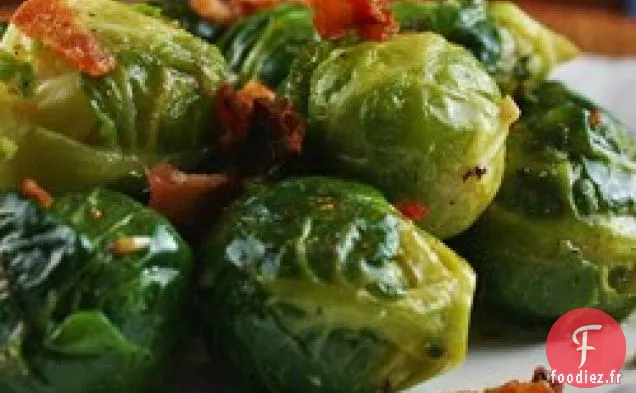 Choux de Bruxelles à l'Ail et Bacon Croustillant