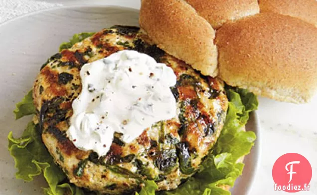 Burgers de Dinde Grillés à Tartiner au Fromage de Chèvre