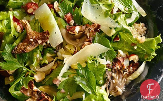 Salade de Champignons Rôtis aux Noisettes