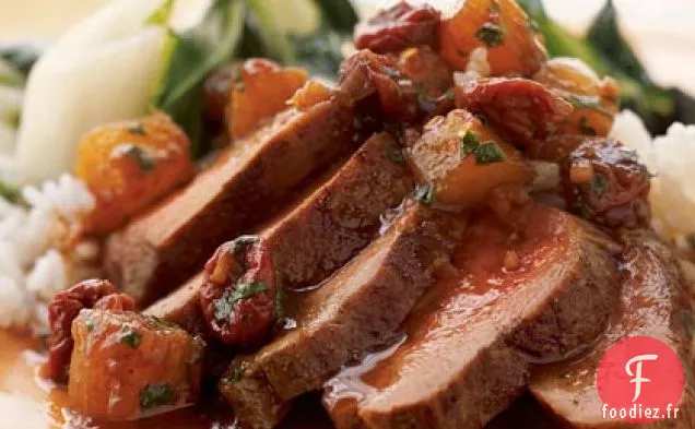 Magret de Canard au Chutney Ananas-Cerise