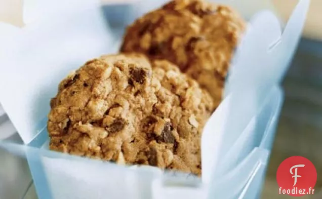 Biscuits au Beurre d'Arachide - Pépites de Chocolat - Flocons d'Avoine
