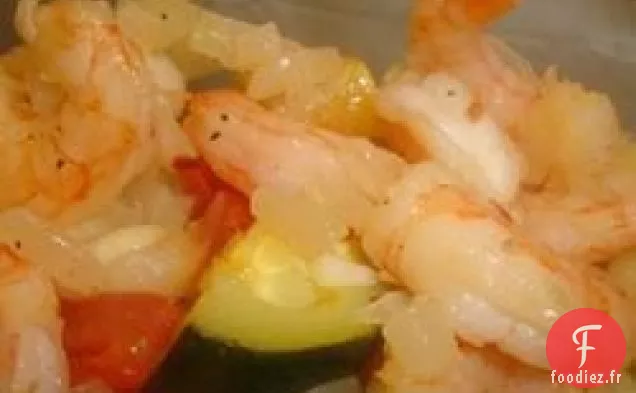 Crevettes aux Penne et Courges
