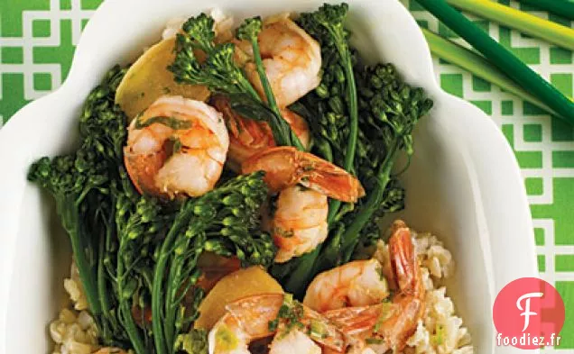 Crevettes Sautées au Broccolini