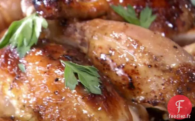 Poulet Rôti Sauce au Vinaigre de Poivre Noir