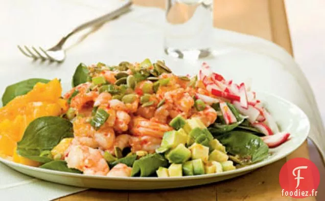 Salade de Crevettes des Caraïbes à la Vinaigrette au Citron Vert
