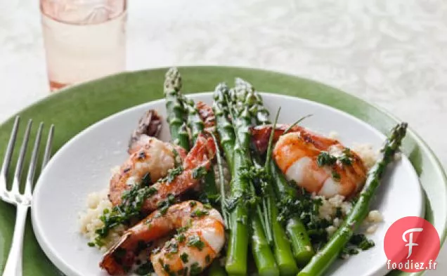 Crevettes aux Agrumes aux Asperges