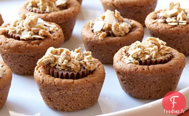 Bouchées Doubles de Bonbons au Beurre d'Arachide avec Granola