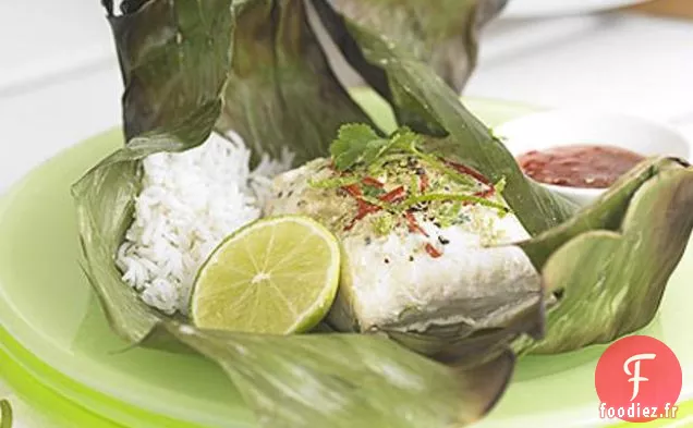 Colis De Flétan À La Crème De Noix De Coco, Piment Et Citron Vert