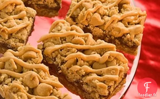 Barres d'Avoine Fourrées au Beurre de Cacahuète au Chocolat