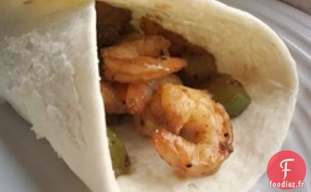 Fajitas aux Crevettes Rapides et Faciles