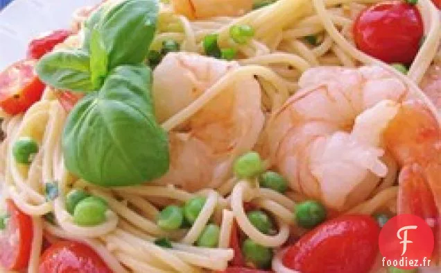 Crevettes et Petits Pois Sucrés