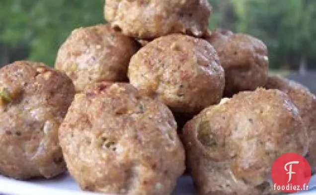 Boulettes de Viande Alléchantes à la Dinde et au Fromage Bleu