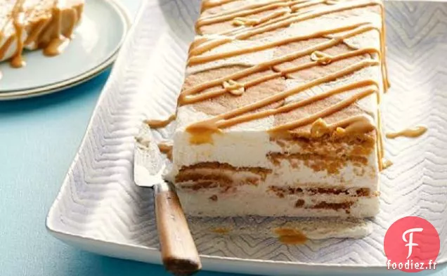 Gâteau Glacé avec Tranche et Sandies au beurre de Cacahuète au four