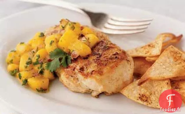 Poulet Jamaïcain avec Salsa à la Mangue