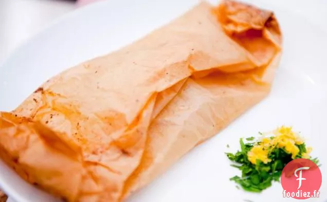 Poisson en Parchemin avec Réduction d'Agrumes