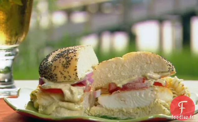 Sandwich au Flétan Frit