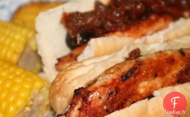 Sous-marins de Poulet Grillé et Tomates Séchées au Soleil