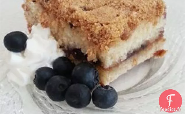 Gâteau au Café aux Myrtilles à la Crème Sure