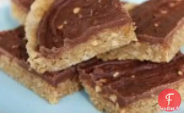 Barres au Beurre d'Arachide givrées au Chocolat