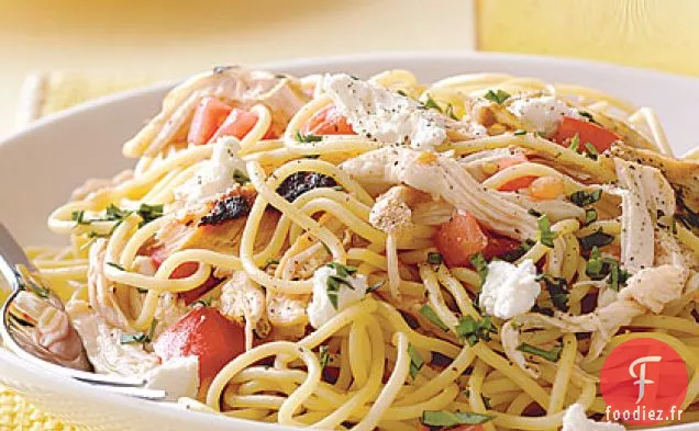 Spaghettis Rapides au Poulet et à la Tomate Fraîche