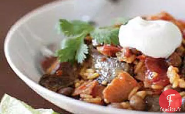 Steak d'Achiote Salé et Poêle à Riz