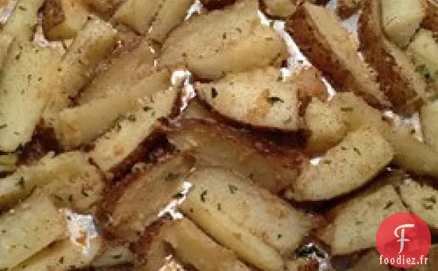 Quartiers de Pommes De Terre Assaisonnés Frais Au Four