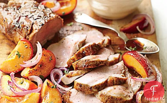 Porc Glacé aux Prunes Fraîches