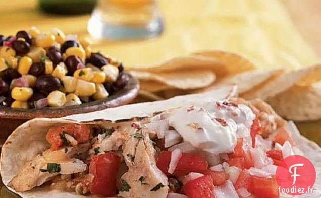 Tacos de Vivaneau à la Crème Chipotle