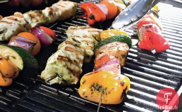 Brochettes de Flétan Provençale