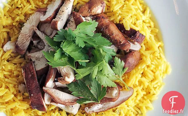 Champignons Shiitake, Persil Et Riz Au Safran