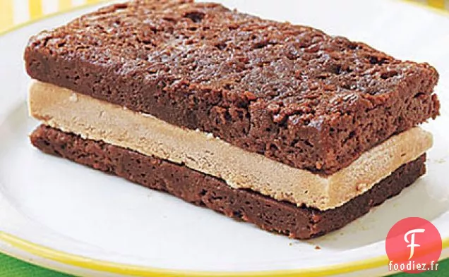 Sandwichs à la Crème Glacée au Brownie au Moka
