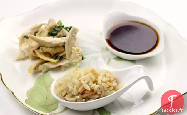 Riz Au Poulet Vietnamien Avec Sauce Au Poisson Au Gingembre