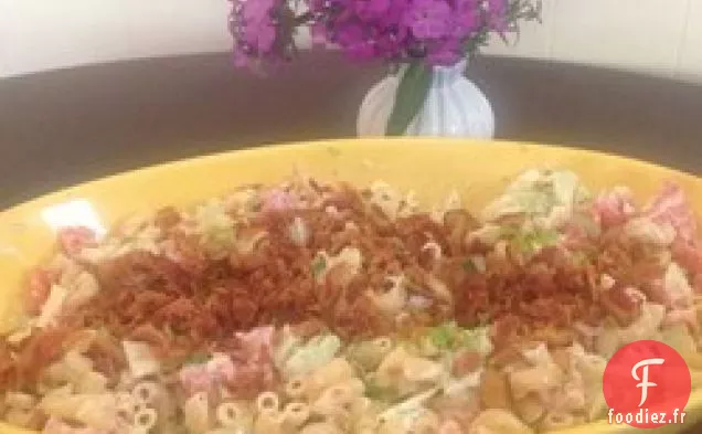 Salade de Macaronis au Bacon, Laitue et Tomates