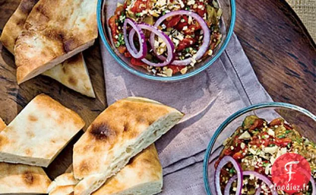 Salade d'Aubergines Grillées aux Noix