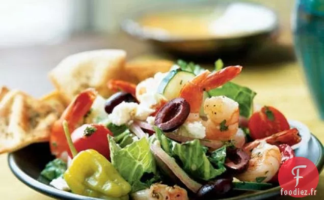 Salade Grecque aux Crevettes