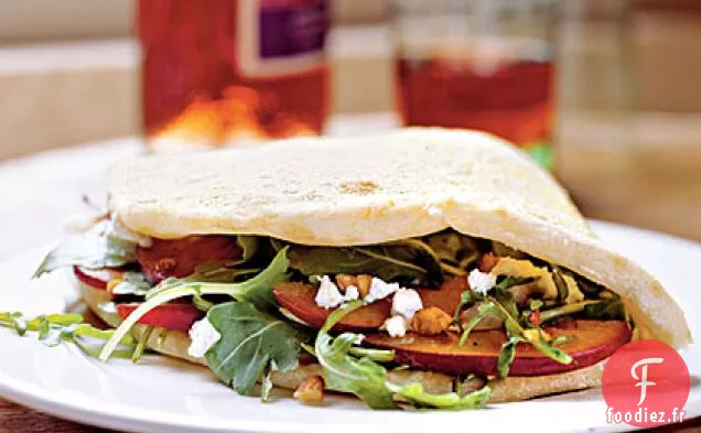Piadine de Chèvre et Légumes Verts