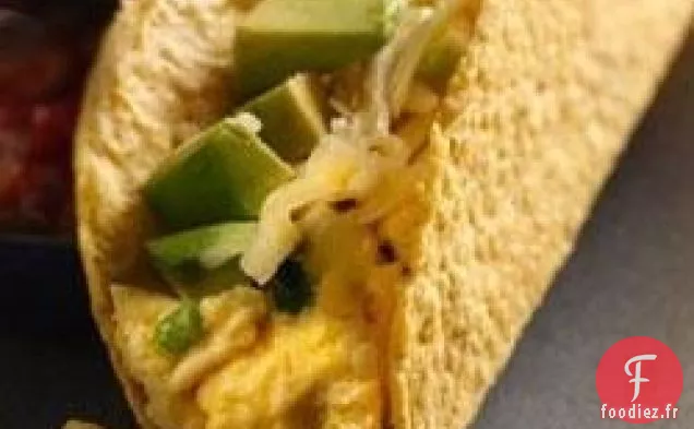 Tacos au Petit Déjeuner aux Œufs au Fromage