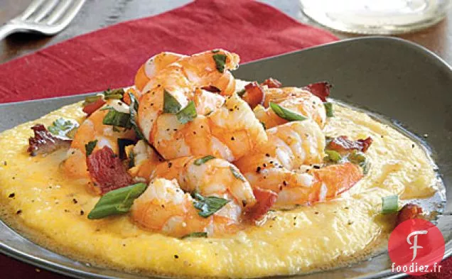 Crevettes au Fromage et Gruau