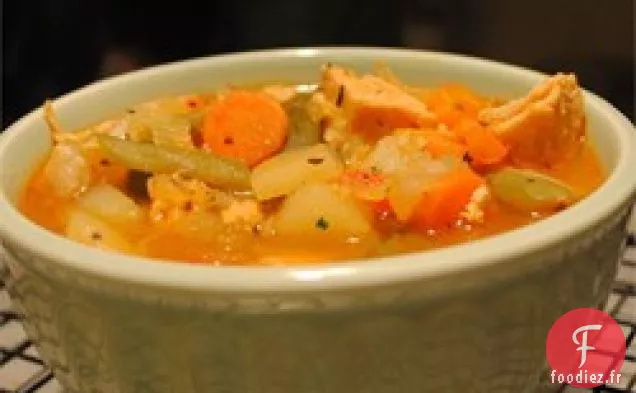 Soupe de Légumes au Poulet Faible En Gras